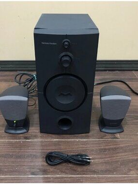 Harman Kardon HK395 2.1 Speaker Subwoofer Sound System For PC and Other Devices